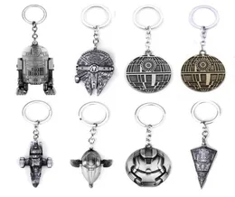 20pcsLot Trendy Jewelry Keychain Movie Spaceship Battleship Alloy Keyring Car Decorate for Fans Men Party Gift Pendant Car Key Ri5717315