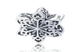 925 Sterlings Silver Snowflake Charms Fit Bracelet For Girls' Crhistmas Gift Charm High Polish Vintage1692517