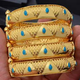 Lady Luxury Bangles Gold Renk Etiyopyalı Afrikalı Kadınlar Dubai Partisi Düğün Hediyeleri Gelin Ramazan Nişan Yüksek Takı 240125