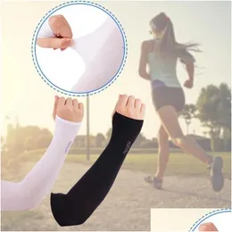 Elbow Knee Pads Quick Dry Cooling Arm Sleeves Uni Uv Warmers For Outdoor Sports Running Cycling Fishing 1 Pair R9L2 Drop Delivery Outd Ota8F