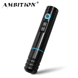 Ambition NINJA RS Portable Wireless Tattoo Machine Pen 35mm Stroke Battery Capacity 800mah Permanent Makeup Universal Needles 240123