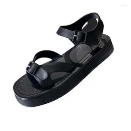 Sandals VII 2024 Brand R Women's Genuine Leather Retro Thick Bottom Height Increase One Belt Buckle Offers