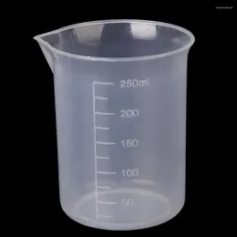 Ferramentas de medição 250ml copo transparente polipropileno graduações numéricas copo plástico transparente graduado jarro para cozinha em casa