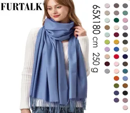 Furtalk Cashmere Eşarp Kadın Kış Şal Pashmina Şal Sararlar Yumuşak Sıcak Battaniye Eşarpları Folar Femme Gri Siyah Khaki Pembe LJ2013723192