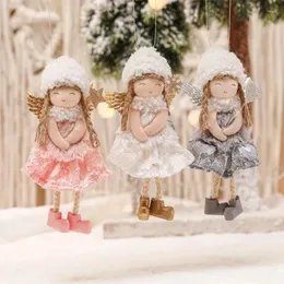 Decorazioni natalizie Peluche Angelo bambola Albero di Natale Pendenti appesi Allegri ornamenti per la casa Regali per bambini 2024