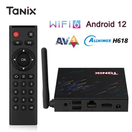 TANIX TX68 Android 12 Smart TV Box AV1 AllWinner H618 WiFi 6 4K HD 24G 5G 2G16G SET TOP 4G32G Media Player 4G64G 240130