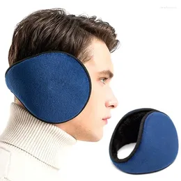 Berets Casual Ear Muffs para clima frio Aquecedores dobráveis ​​Todas as idades Ciclismo Earmuffs Capas de pelúcia Caminhadas Correndo