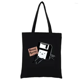 Einkaufstaschen Need Memory Graphic Funny Tote Bag Damenhandtaschen Casual Totes Shopper Fashion Totebag Eco Handtasche Canvas Cloth