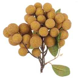 Decorazione per feste Piante verdi Albero di Longan Stile tropicale Puntelli per riprese di frutta Modello decorativo Ornamento artificiale