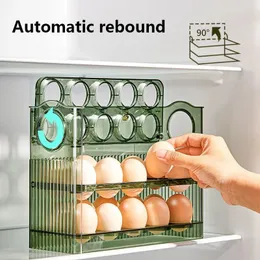 Egg Storage Box Refrigerator Organizer Food Containers Freshkeeping Case Holder Tray Dispenser Kitchen Boxes 240124