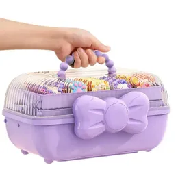 Multilayer Hairpin Organizer Cute Girl Jewely Case Head Rope pannband Display Rack Barn Hårtillbehör Lagring Box 240125