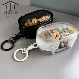 Transparent PVC Blind Box Doll Storage Keychain Dammtät väska Mysterious Manager Bubble Matt Organizer 240125