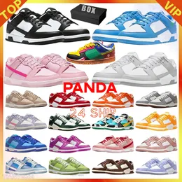 Panda Running Shoes For Mens Women Men tränare Sneakers Outdoor Gai UNC Triple Pink Corduroy Gray Fog Valentines Day What the Sandrift Womens Sport Dhgate Big Size Us
