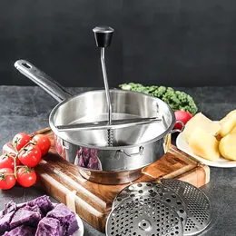 Holaroom potatismasher pumpa vegetabilisk puré pressningsverktyg rostfritt stål kvarnfrukter mat mashing accesorios de cocina 240129