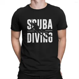 Mäns T -skjortor dyker dyk dykning est tshirt för män kläder med en suba dykare rund hals polyester skjorta distinkta födelsedagspresenter toppar