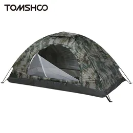 Tomshoo 1/2人Ultralight Camping Tent単層ポータブルトレッキングテントアンチUVコーティングUPF 30 for Outdoor Beach Fishing240129