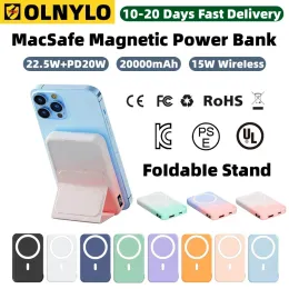 20000 mAh Magnetyczna bezprzewodowa PowerBank Magsafe Power Bank 22,5 W Szybka ładowarka na iPhone 12 13 14 15 Pro Max Zewnętrzne pakiet akumulatorów