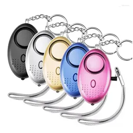 Keychains 130dB Siren Song LED Portable Emergency SOS Security Self Defense Alarm Keychain Personlig för kvinnors barn äldste