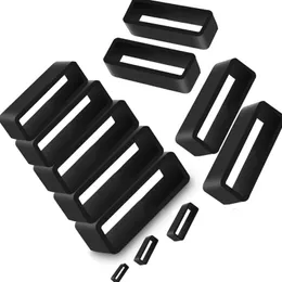 2pcs 5pcs black watchbands 12 14 16 18 20 22 24 28mm حلقة حلقة الحلقة حلقة السيليكون نطاقات مراقبة ملحقات الملحقات الخزانة 240118