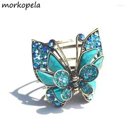 Hårklipp morkopela Vintge Butterfly Clip Rhinestone Claw Crab Women Banquet Metal Accessories smycken