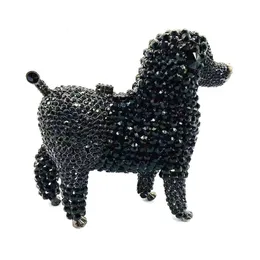 Luxury poodles Designer Animal Crystal Clutch Evening Bags Lovely Golden Dog Wedding Purse Women Party Purse Day Clutches SM 240130