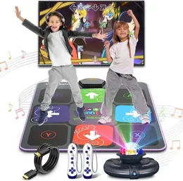 Tanzmattenspiel für TV/PC, Familiensport, Videospiel, rutschfest, Musik-Fitness-Teppich, kabelloser Doppel-Controller, klappbares Tanzpad 240129