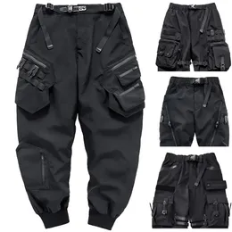Multi Pockets Japońskie Harajuku Urban Streetwear Black Cyberpunk Spodery technologiczne Joggers Y2K CARGO PANT dla mężczyzn 240124