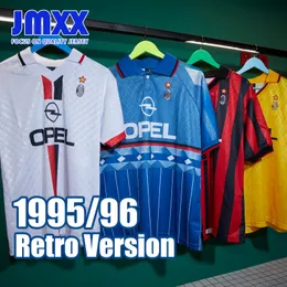 JMXX 95-96 AC Milano Retro Soccer Jerseys Home Away Milano Mens Uniforms Jersey Man Football Shirt 1995 1996 Van Person