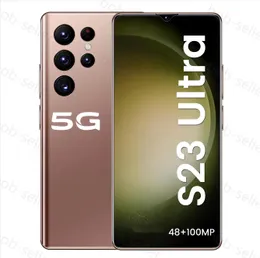 6,8 cala S23 Ultra 5G Smart Phone 4G LTE Octa Core S24 Ultra Punch-Hole Full Screen Palonik Id ID 13MP Kamera GPS 1TB 512GB 256GB Zielona czarna