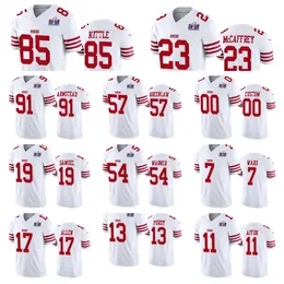 San Francisco''49ers''Men Women Youth Super''Bowl''LVIII Charvarius Ward George Kittle Christian McCaffrey Deebo Samuel Custom White Vapor FUSE Jersey