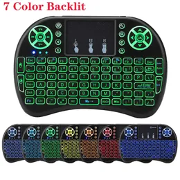 2.4G Air Mouse with Touchpad Keyboard i8 Backlit Mini Wireless Keyboard for PC Android TV Box