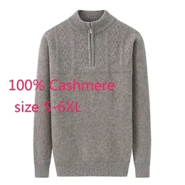 Arrival Fashion High Quality Winter Men Thickened Computer Knitted Pullovers 100% Cashmere Sweater Plus Size S-4XL 5XL 6XL240127