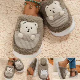 Chinelos casuais longos h fundo plano mulheres senhoras casa mulheres fuzzy chinelo meias com solas tamanho 8