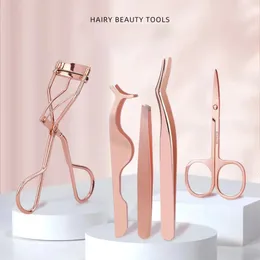 5PCS Makeup Tool Rose Gold Eye Tool Set Suitable for Beginners Eyebrow Clip Set Portable Eyebrow Tool 240124