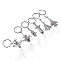 Keychains Air Plane Model Fighter Toy Keychain Aircrafe Travel Fashion Gift Key Ring Bag Car Accessories Jewelry For Him Kid
