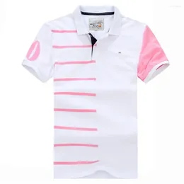 Herren Polos Top Verkauf Polo Herren Kurze Homme Gedruckt Gestreiftes Baumwollhemd Sommer 2024 Männlich Plus Größe M bis 3XL Männer