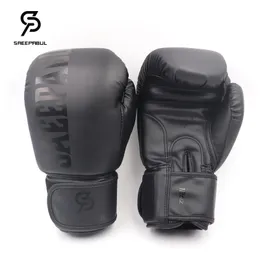 Боксерские перчатки 8 10 12 14 унций из искусственной кожи Muay Thai Guantes De Boxeo Sanda Free Fight MMA Кикбоксинговые тренировочные перчатки для мужчин и женщин 240131