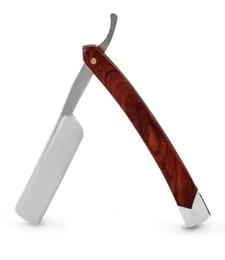 QSHAVE Klassisches handgefertigtes Rasiermesser mit Holzgriff, Sicherheitsrasierer für Friseure 2202238137374