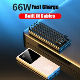 Power Bank 66W Carregamento rápido Powerbank 20000mah Carregador de bateria externa portátil para iPhone 13 12 Xiaomi Huawei Samsung