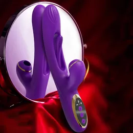 Kanin klappa dildo vibrator för kvinnor klitoris bröstvårta sugande stimulator vagina massager kvinnlig sucker vuxna sex leksak 240202