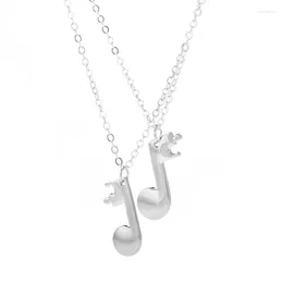 Pendanthalsband 2st/Set Friends Necklace For Women Girls Musical Note Friendship Forever BFF Charm Music Lover Jewelry Gift 2024