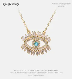 Новое 18-каратное позолоченное турецкое ожерелье в форме глаз, подарок счастливой девушке, багет, кубический цирконий, бирюзовый драгоценный камень, ювелирные изделия высшего качества6264698
