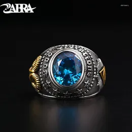 Cluster Rings ZABRA Retro S925 Silver Ring Men's Tide Brand Cold Wind Advanced Adjustable Trend Personality Models