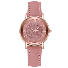 Наручные часы женские цифровые кварцевые часы роскошный темперамент женский ремень аналоговые легко читаемые арабские часы ярких цветов