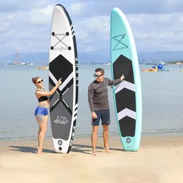 320815m Tavola gonfiabile Stand Up Paddle SupBoard Tavola da surf Kayak Set da surf S U P con zaino Pompa per guinzaglio Borsa per il trasporto pinne 240127