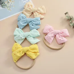 Haarschmuck 36 teil/los 3,5 Zoll Spitze Bogen Nylon Stirnband Baby Clips Haarnadeln Kinder Mädchen Stickerei Stirnbänder