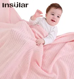 Дышащее вязаное детское одеяло, мягкое постельное белье для новорожденных, детское одеяло, пеленание, 8 цветов8311032