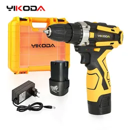 YIKODA 1216.821V Electric Screwdriver Cordless Drill Two Speed Rechargeable Lithium Battery Mini Driver Household Power Tools 240131