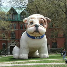 7mH (23ft) With blower wholesale sale lifelike inflatable bulldog giant dog mascot balloon for zoo advertising