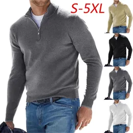 Męski Vneck z długim rękawem pullover bluza bluza z kapturem koszulka polo sprężyna i jesień cienki męska koszula s5xl 240123
